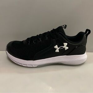 New Under Armour Men’s Charged Commit 3 Black Running Shoes - Size 8 (4E) NIB
